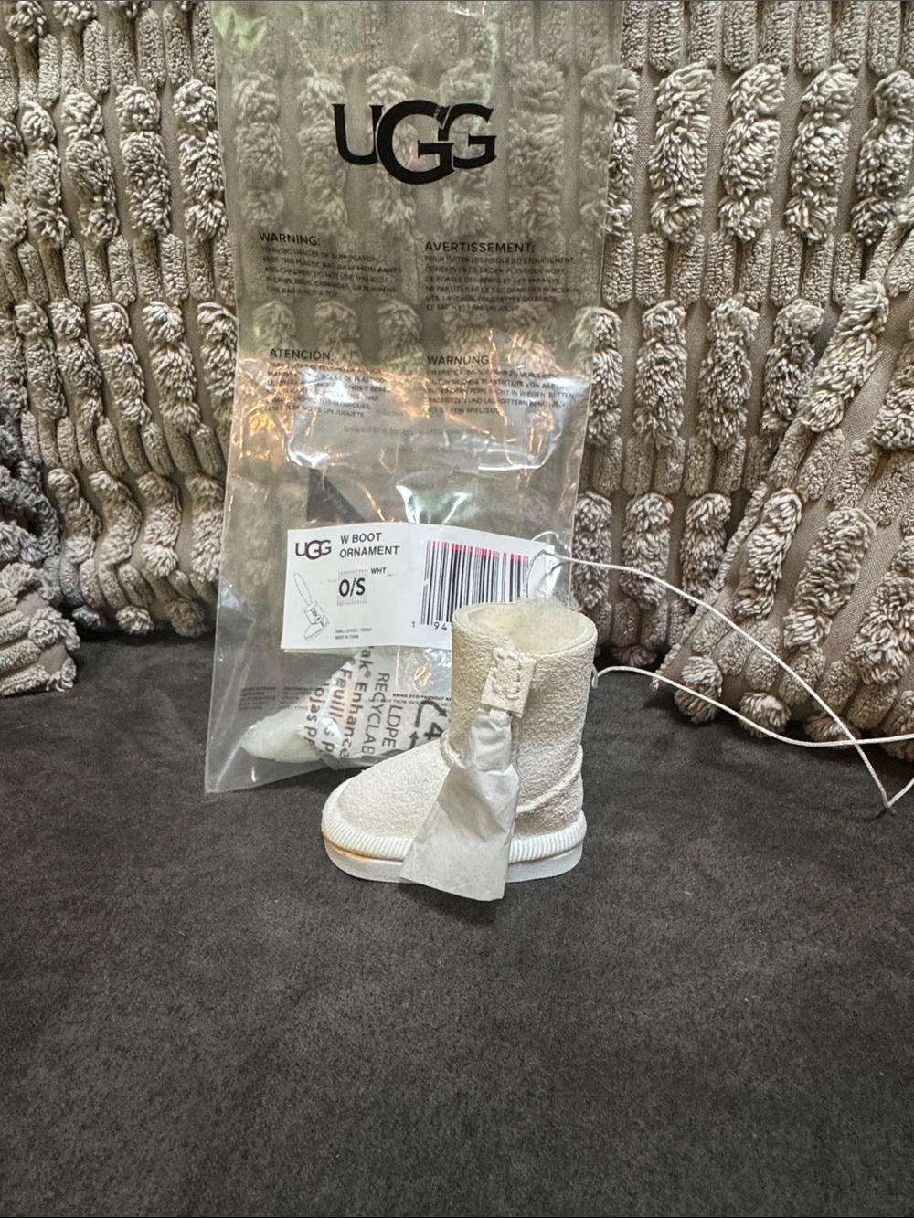 UGG Light Sand Mini Boot Ornament